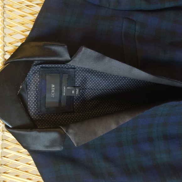 J Crew Black Watch Tartan Regent Blazer size 00 - Picture 5 of 11